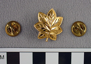 Thumbnail of WAVES Uniform Oak Leaf Pin Insignia (1998.06.0195)