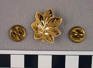 Thumbnail of WAVES Uniform Oak Leaf Pin Insignia (1998.06.0196)