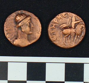 Thumbnail of Coin: AE Bactria Soter Megas (1900.63.0379)