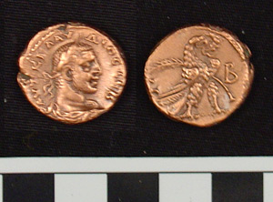 Thumbnail of Coin: Roman Empire, billion tetradrachm of Claudius Gothicus (1900.63.0516)