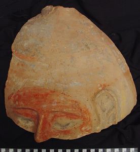 Thumbnail of Coffin Lid  Fragment: Human Face (1912.01.0035)