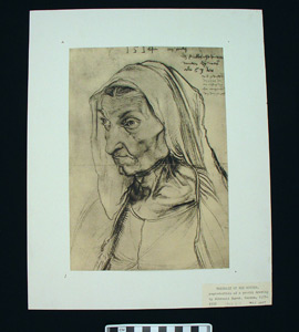 Thumbnail of Lithograph: "Portrait of His Mother" by Dürer (1944.02.0004)