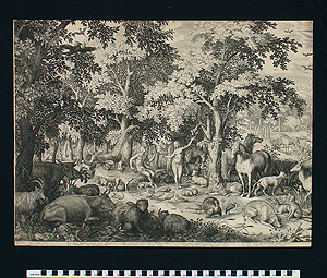 Thumbnail of Print: Adam and Eve in Paradise with Animals (1963.01.0064)