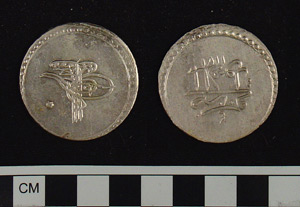 Thumbnail of Coin: Ottoman silver Kurus, Regnal Year 4 (1971.15.1669)