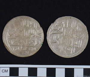 Thumbnail of Coin: Ottoman silver Altmishlik (1971.15.1710)