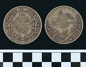 Thumbnail of Coin: Ottoman Silver 2 Kurus (1971.15.1769)