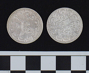 Thumbnail of Coin: Ottoman silver of Mohammed V (1327-1341 AH) yr 4 (1971.15.1863)