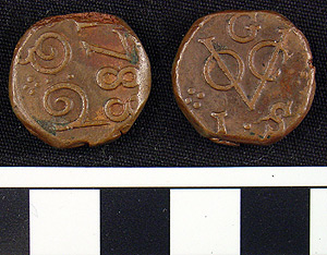 Thumbnail of Coin: Dutch East India Company in Ceylon, 1 Stuyver (1971.15.3594)
