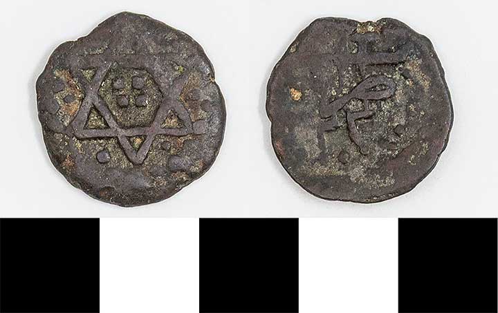 Thumbnail of Coin:  Tripoli, Copper, Reign of Mahmud II (1222-1253 AH) (1971.15.4036)