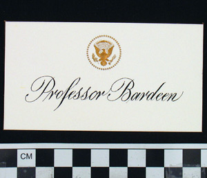 Thumbnail of Nameplate: Professor Bardeen (1991.04.0011D)