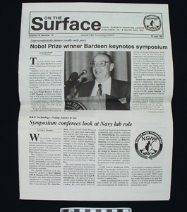 Thumbnail of Newsletter: On the Surface, 10:14 (Cover Page) (1991.04.0075B)