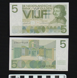 Thumbnail of Bank Note: Netherlands, 5 Gulden (2006.01.0004)