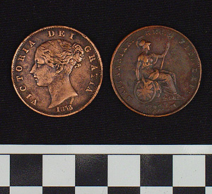 Thumbnail of Coin: England, Penny, Copper (1965.01.0101)