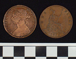Thumbnail of Coin: England, Penny, Copper (1965.01.0108)