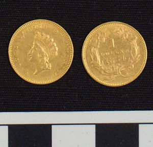 Thumbnail of Coin: Gold Dollar (Ex.F) (1971.25.0002)