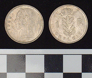 Thumbnail of Coin: Belgium, 1 Franc (1978.06.0071)