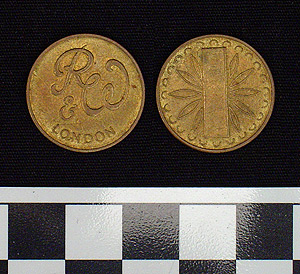 Thumbnail of Ruffler and Walker Machine Token (1978.06.0093)