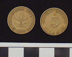 Thumbnail of Coin: Federal Republic of Germany, West Germany, 5 Pfennig (1984.16.0255)
