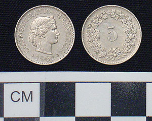 Thumbnail of Coin: 5 Rappen (1984.16.0278)