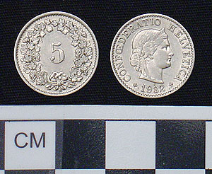 Thumbnail of Coin: 5 Rappen (1984.16.0279)