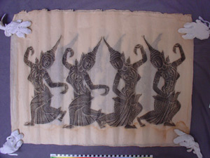 Thumbnail of Rubbing from Temple Relief: Dancers (2012.07.0002)