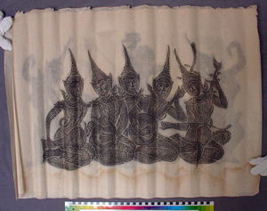 Thumbnail of Rubbing from Temple Relief: Seated Musicians (2012.07.0004)