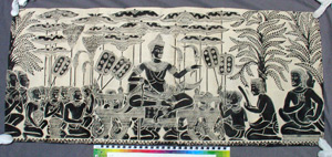 Thumbnail of Rubbing of Khmer Temple Relief: Suryavarman on Throne (2012.07.0016)