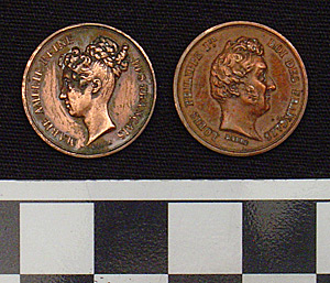 Thumbnail of Coin: France copper (?) coin 19th century (1900.61.0144)