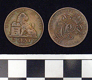 Thumbnail of Coin: Kingdom of Belgium, 2 Cents (1900.61.0172)