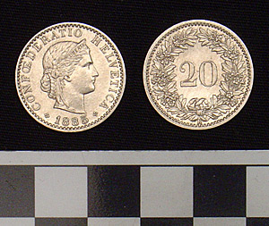 Thumbnail of Coin: Switzerland 20 Centimes (1900.61.0189)