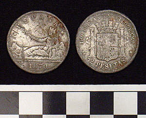 Thumbnail of Coin: Spain 2 Pesatas (1900.61.0205)