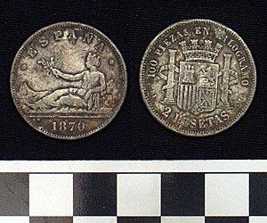 Thumbnail of Coin: Spain 2 Pesatas (1900.61.0206)