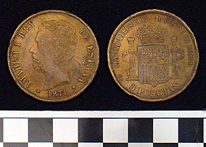 Thumbnail of Coin: Spain 5 Pesetas (1900.61.0219)