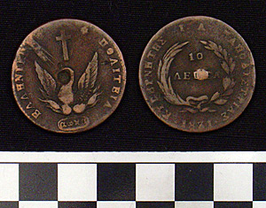 Thumbnail of Coin: Greece 10 Lepta (1900.61.0223)
