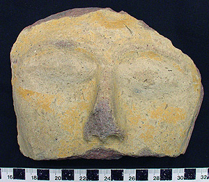 Thumbnail of Coffin Lid  Fragment: Human Face (1912.01.0036)