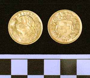 Thumbnail of Coin: Switzerland, 20 Francs (1977.01.0405)