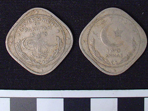 Thumbnail of Coin: Dominion of Pakistan, 2 Annas (1984.16.0119)