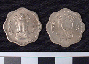 Thumbnail of Coin: Republic of India, 10 Annas (1984.16.0134)