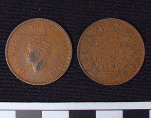 Thumbnail of Coin: British India, 1/4 Anna (1984.16.0138)