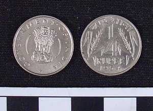 Thumbnail of Coin: Republic of India, 1/4 Rupee (1984.16.0144)