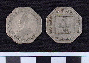 Thumbnail of Coin: British India, 4 Annas (1984.16.0168)