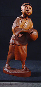 Thumbnail of Okimono: Young Boy Holding a Volleyball (2006.12.0003)