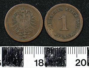Thumbnail of Coin: German Empire, Second Reich, 1 Pfennig (1900.61.0081)