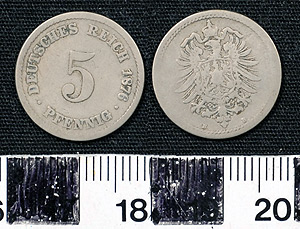 Thumbnail of Coin: Germany 5 Pfennig (1900.61.0089)