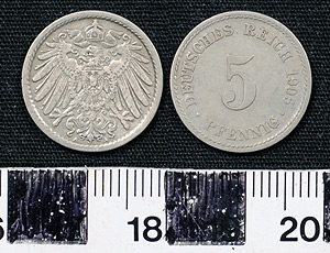 Thumbnail of Coin: Germany 5 Pfennig (1900.61.0094)