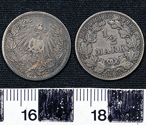 Thumbnail of Coin: Germany 1/2 Mark (1900.61.0095)