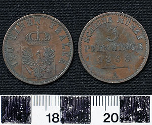 Thumbnail of Coin: Prussia, 3 Pfenninge (1900.61.0107)