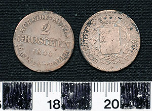 Thumbnail of Coin: German State, Saxony 2 Groschen (1900.61.0116)