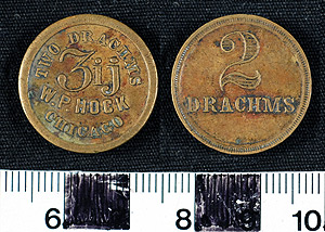 Thumbnail of Token: United States, 2 Drachms (1900.86.0002)
