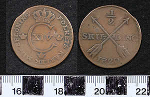 Thumbnail of Coin: 1/2 Skilling (1900.89.0010)